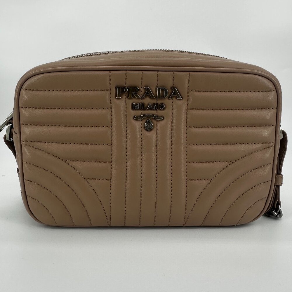 Prada Soft Calfskin Diagramme Camera Bag Cammeo